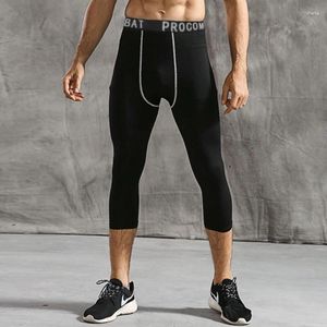 Herrbyxor män komprimering avslappnad sportbyxor snabb torr fitness tröja joggar gym som kör elastiska tights man kläder