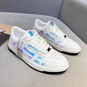 Lyx 2023 skel låg topp sneakers skor ben läder tränare skalle kvinnor herr reflekterande skelett party bröllop mesh läder skateboard promenad eu35-46