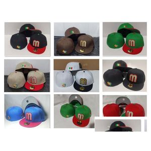 Ball Caps Mexico Baseball Hat Basketball Football Fan Fan Fan Snapback Hats Dostosowało wszystkie drużyny dopasowane do Snapback Hip Hop Sports Mix Zamów Dhl9n