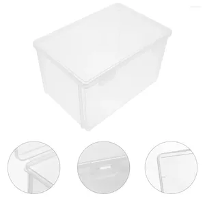 Plates Transparent Bread Case Storage Box Plastic Cutlery Organizer Square Fruit Canister