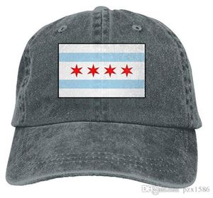 PZX Baseball Cap for Men Women Chicago Flag Men039s Bawełniany dżinsowy dżins