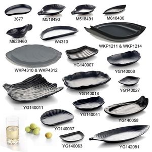 İmitasyon Porselen Yemek Takımı Yemek Tabakları Lrregüler Japon Yemek Restoranı Dish A5 Melamine Sofra Takımı Whole201D