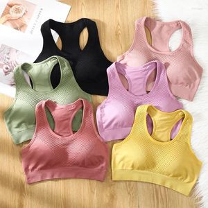 Abbigliamento da yoga Reggiseni sportivi da donna Reggiseno antiurto con imbottitura sul petto Canotta corta Canotta da palestra Intimo push up traspirante