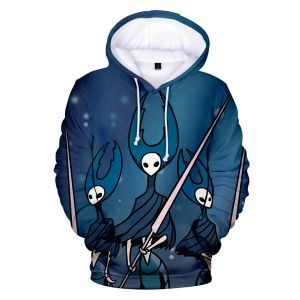 2023 Hollow Knight 3D Pullover Hoodie Game Anime Hoody Sweatshirt Designer Brand -Angriffsvideo für Camisas Slim Homme Long Sleeve