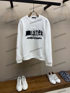 Xinxinbuy Men Designerパーカースウェットシャツカラフルなレター刺繍長袖