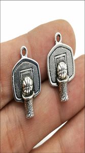 Lotto 100 pezzi Tabellone basket Argento antico Pendenti con ciondoli Risultati gioielli fai da te per creazione di gioielli Bracciale Collana Orecchini 7276412