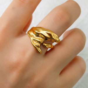 , кольцо из титановой стали, универсальное, ins, высококачественное, простое, открытое регулируемое кольцо, европейский и американский нишевый дизайн, текстура
