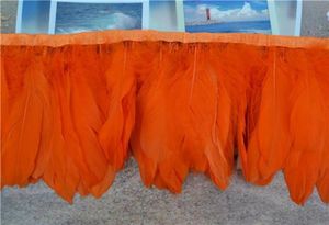 10 meters orange goose feather trimming fringe goose feather trim fringe 1520cm wide for sewing costumes decor1380992