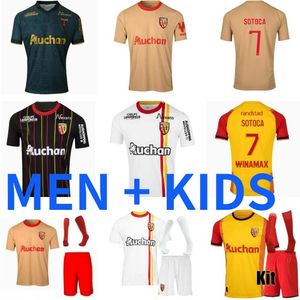 23 24 RC Lens Frankowski Futbol Formaları Kakuta Ganago Sotoca Fofana Hommes Enfantlar Banza 2023 2024 Futbol Gömlekleri Erkek Çocuk Kiti Maillots De Ayak Hayranları Oyuncu Versiyonu