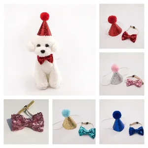 Dog Apparel Pet Cat Tie Bowtie Butterfly Machine Party Birthday Hat Accessories Hair