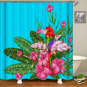 Shower Curtains 3d Toucan Birds Flower Printing Bath Polyester Washable Fabric With Hooks Home Decorative Screen