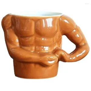 Muggar Creative Coffee Mug Macho Muscle Ceramic Milk For Tea Beverage Cute Gag Gift Adult Home