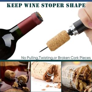 Air Pump Wine Bottle Opener Safety Portable Wine Corkscrew rostfritt stål Stift Vin Air Pressure Corkwrew Cork Remover