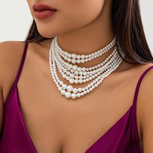 Kedjor Zvoijio Temperament Multi-Layered Imitation Pearl Women's Necklace