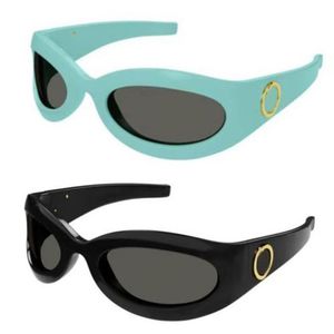 Occhiali da sole rotondi da uomo e da donna firmati 1247 protezione UV moda ripristinare occhiali prim ovali full frame scatola casuale GG1247S204p
