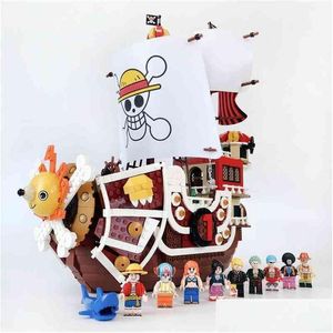 Blocchi Versione di lusso 3D2Y One Piece Thousand Sunny Rufy Nami Building Block Giocattolo di mattoni per il regalo di anno di Natale Sy6299 6298 G1204 Dr Ot1D4