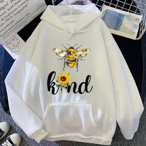 Women's Hoodies Fashion Men Women Bee Be Kind Printed Sweatshirt Autumn And Winter Casual Long Sleeve Hooded Tops(Ship In 48 Hours)