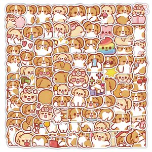 100pcs Corgiかわいい犬の漫画の落書き防水PVCステッカー冷蔵庫用カースーツケースラップトップノートブックカップ電話デスク自転車スケートボードケース用。