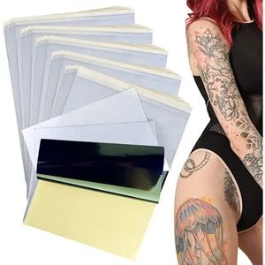 Máquina de tatuagem 10pcs 4 camadas de carbono transferência de estêncil térmico cópia de papel rastreamento acessórios de fornecimento profissional 231211