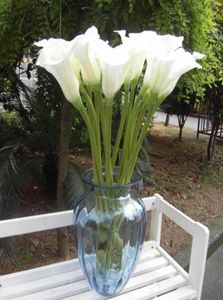 Gerçek dokunma callas çiçek dalı 60cm his PU calla zambak çiçekleri düğün buket için büyük calla zambak yapay çiçek dekor1376136