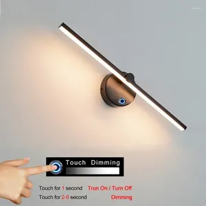 Wall Lamp LED Light For Home Touch Stepless Dimming 300°Adustable Sall Lamps Bedroom Living Room Mirror Front Lighting