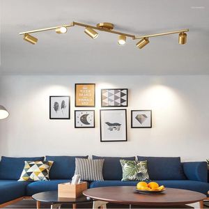 Ceiling Lights Nordic 4 / 6 Heads LED Chandeliers Light Morden Industrial Sytle GU10 Base Lighting Lamp For Bedroom Living Room