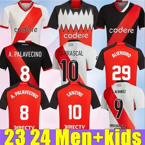 2023 2024 River Plaka Futbol Formaları Barco De La Cruz Quintero Aarezpratto Fernandez Camisetas Solari Erkekler Çocuk Javascript 23 24 Futbol Gömlekleri Palacios