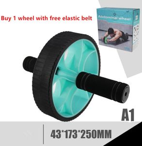 2020 Equipamento de exercício muscular Equipamento de fitness em casa Roda dupla Abdominal Power Wheel Ab Roller Gym Roller Trainer Training T2007547497