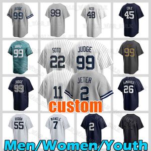 99 Aaron Yargıç Jersey 22 Juan Soto Beyzbol 11 Anthony Volpe 2 Derek Jeter Yankees Giancarlo Stanton 48 Anthony Rizzo Gerrit Cole DJ Lemahieu Mariano Yeni Yorks Rivera