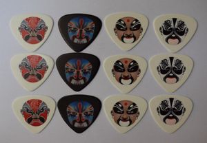 12pcs 071mm New Popular Beijing Opera Masks Rock Band Musical Plectrums Guitar Picks2032113