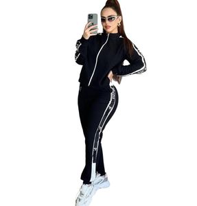 Nya kvinnors träningsdräkter Luxury Brand Casual Sports Suit 2 Piece Set Designer Tracksuits Spring Autumn Coats PD2940