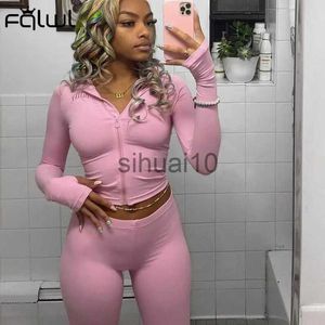 Zweiteilige Damen-Hosen FQLWL Damen Zwei 2-teilige Sets Sweatsuits Rosa Winter-Trainingsanzug für Frauen Outfits Langarm-Oberteil Hosenanzüge Schwarz Passende Sets J231211