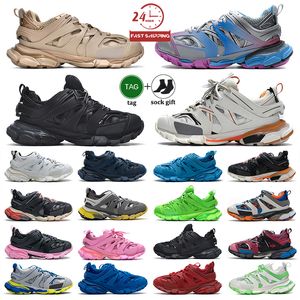 Tasarımcı Sneakers Track 3 3.0 Bayan Erkek Günlük Ayakkabı Eğitmeleri Üçlü Spor Deri Naylon Baskılı Platform Spor Ayakkabıları Siyah Beyaz Pembe Çalışma Ayakkabı Boyutu 36-45