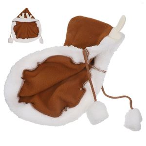 Cat Costumes Dog Christmas Costume Pet Santa Reindeer Cape Outfit Elk Antlers Hat Funny Puppy Warm Xmas Cloak Clothes