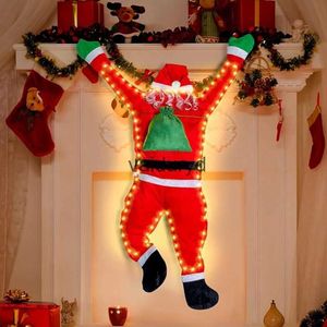 クリスマスの装飾サンタクロースクライミングウォールウィンドウ装飾の小道具ドアルーフバルコニーガーデンの屋内屋外クリスマススーツ