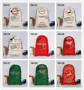 39 Styles Christmas Gift Bag Large High Quality SantaSacks Drawstring Canvas Santa sack Xmas Decoration Candy Gifts Bags For Kids 1511176