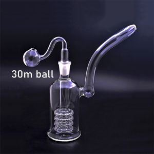 1 datorer Stereo Matrix Perc Glass Bongs Hookahs Dab Oil Rigs Röker Frited Disc Recycler Cigarettglas Bong Vattenrör med manliga glasoljebrännorrör