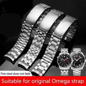 Watch Bands Men's 20mm22mm Watch Accessories Stainless Steel Strap for Omega 007 Seamaster Planet Ocean 300m Sports watchband237H