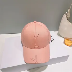 Y Marka Ball Caps Tasarımcı Şapkalar Unisex Beyzbol Kapakları İlkbahar ve Sonbahar Kapağı Pamuk Güneşlik Şapkası Erkekler İçin Kadın Tasarımcı 5A Kalite 100 Pamuk Nakış Logosu 4 Renk Yeni