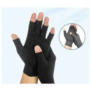 Cykelhandskar 1Pair Black Half Finger Fingerless Stretch Elastic Fashion For Women and Men Wrist Cotton Winter Warm Workout Glov