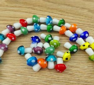 Fancy DIY Accessories Glass Pärlor Löst hängsmycken Färgglada Söt svamp för DIY -smycken Making1539077
