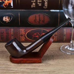 1pc, New High Quality Straight 9mm Natural Ebony Wood Smoking Tube, Tobacco Tube, Smooth Wooden Tube, Wooden Smoking Tube, Gift For Father