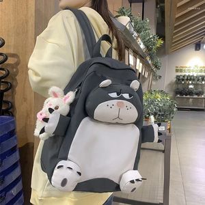 School Bags Cute Bear Young Girl Backpack Female Large Capacity Back Pack Pink Women Bagpack Nylon Cartoon Bug