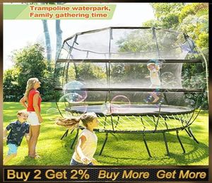 Trampoline Waterpark Sprinkler Outdoor Entertainment Summer Trampolines Irrigation Toys For Kids Outside Playing276Y4052916