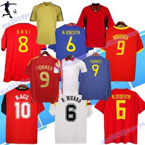 Clássico 1994 Spains Retro Soccer Jersey 96 08 10 12 FABREGAS XAVI LUIS ENSRIQUE ALONSO PIQUE TORRES Camiseta De Futbol camisas de futebol