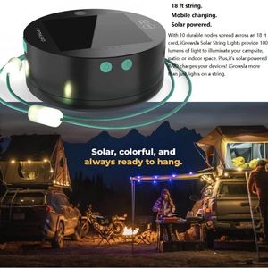 Schnüre, Schlingen und Gurte, Outdoor-Camping-Licht, wiederaufladbare USB-Solar-Lichterkette, LED-Lampe, Telefon-Ladegerät, Gadgets, Ausrüstung 231211