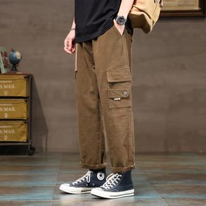 Men's Pants Spring And Autumn Trendy Brand Men Clothing Joggers Streetwear Straight Work Clothes Japanese Cotton Leisure Trousers