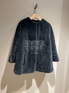 Женская меховая осенне-зимняя куртка из меха норки, темно-серая тентовая куртка, пальто loro