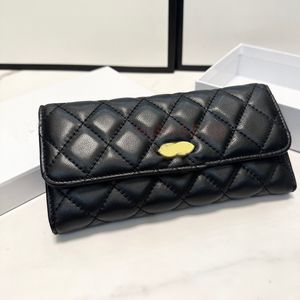 Womens Designer Wallets Leather Buckle Clutch Bag Wallet Black Mens Wallet Purse Popular Sheepskin Folding Handbag Black Zero Wallet lady fashion purses