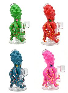 Vintage Cartoon Octopus Bong Bong Water Hookah Factory Original Glass Made pode colocar o logotipo do cliente pela DHL UPS CNE